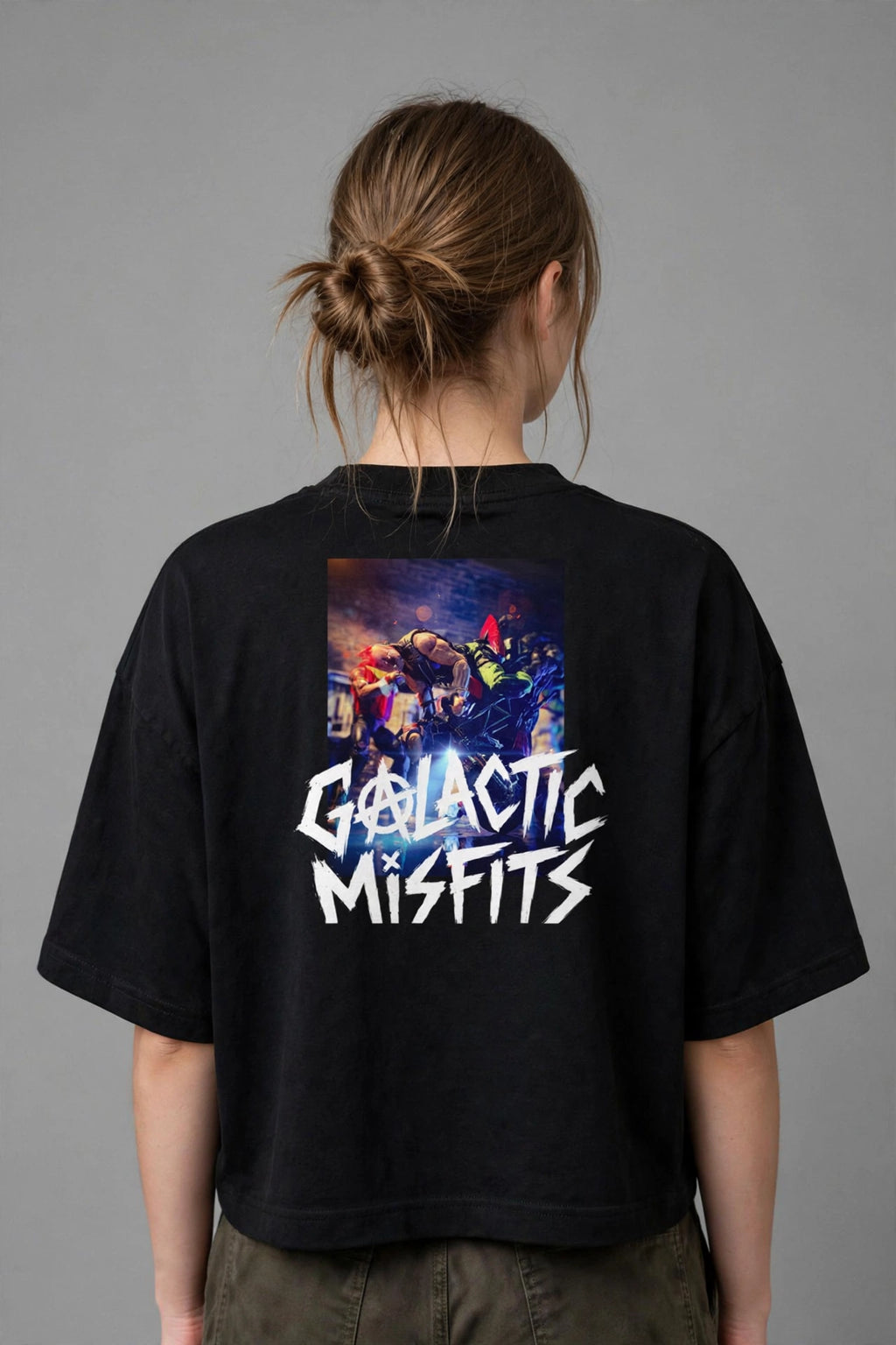 Galactic Misfits - Dual Print Cropped Boxy Tee