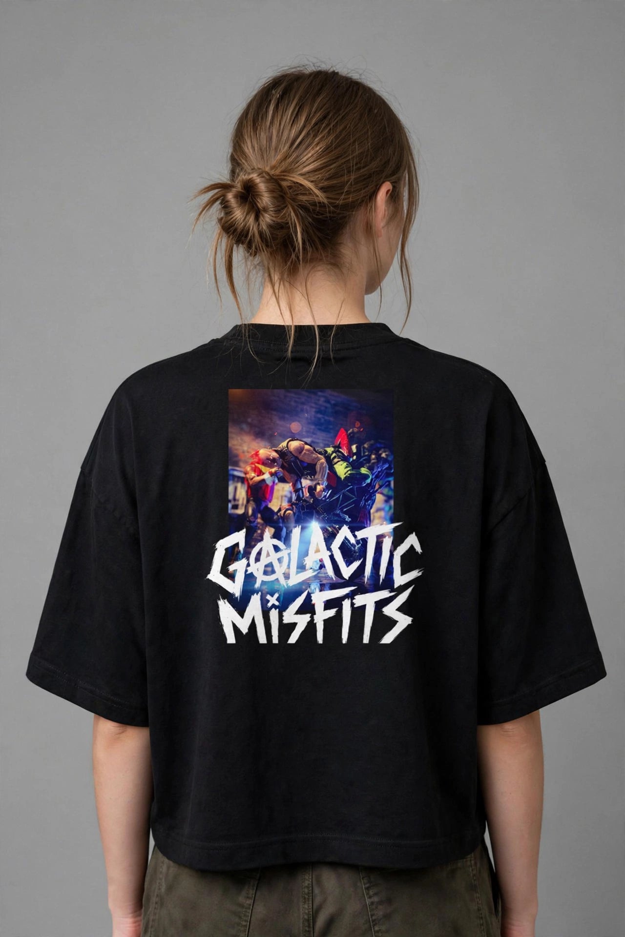 Galactic Misfits - Dual Print Cropped Boxy Tee