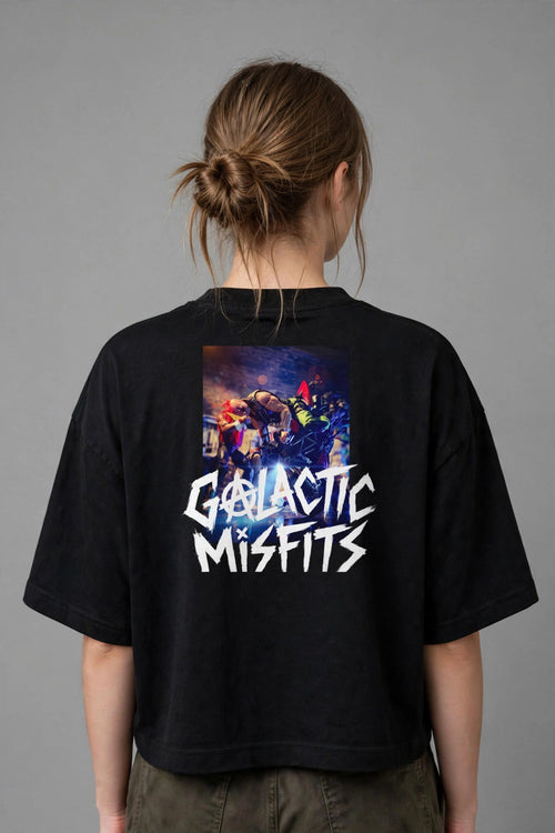 Galactic Misfits - Dual Print Cropped Boxy Tee